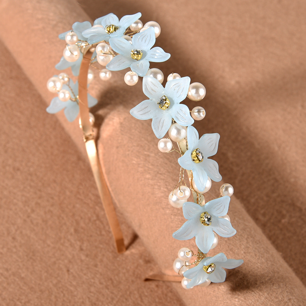 Women's Floral Pearl Hair Hoop Headwear