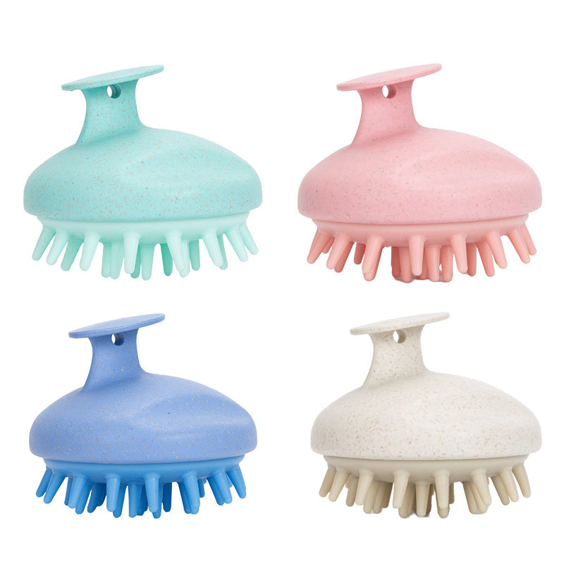 Wheat Straw Shampoo Brush Silicone