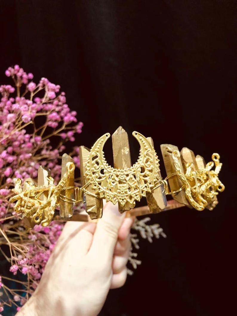 Festive Hair Comb On Moon Branch Hair Band