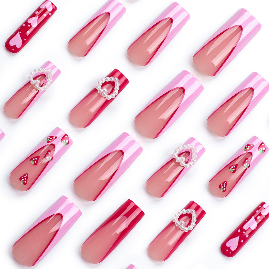 Valentine's Day Three-dimensional Love Pearl Wear Nail Sticker