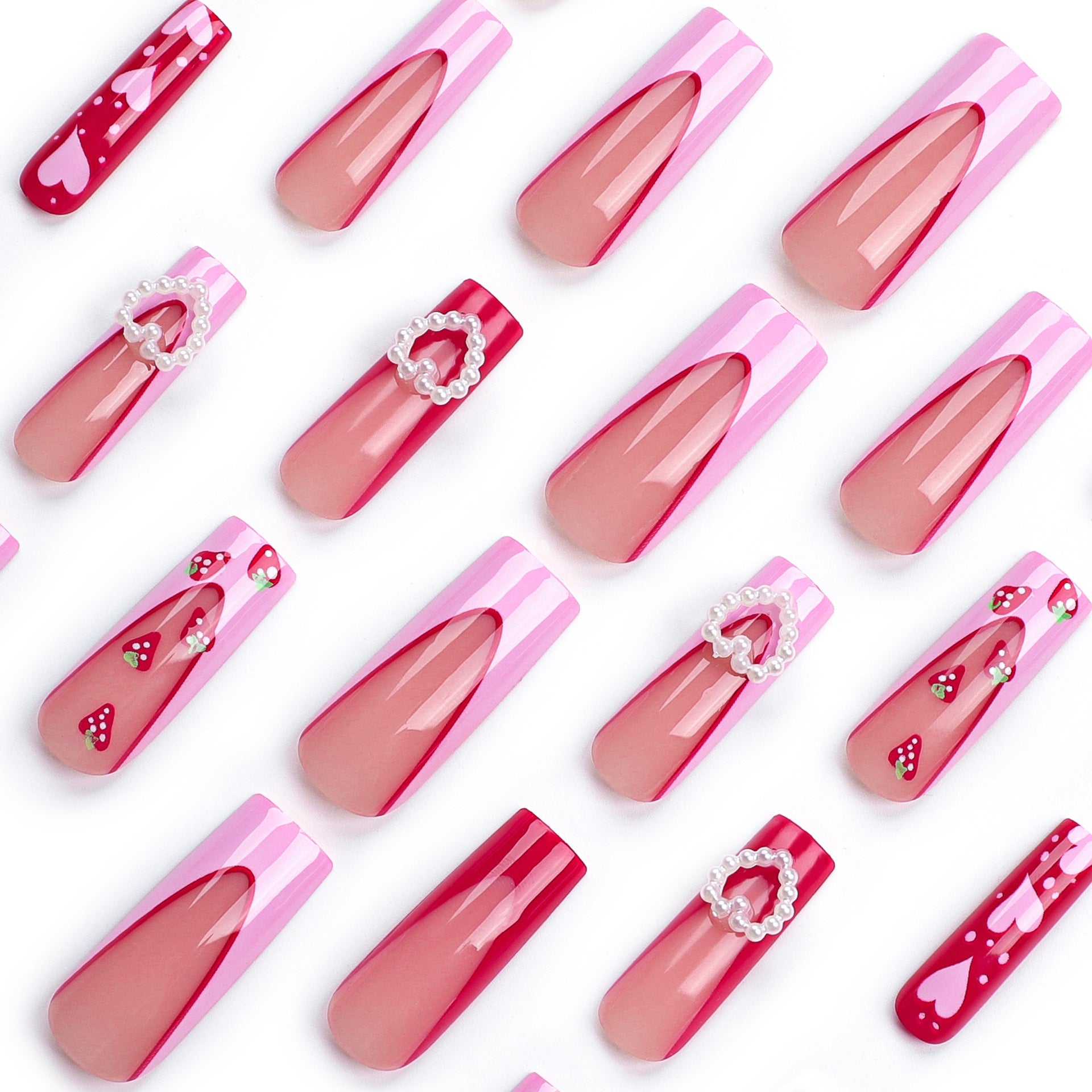 Valentine's Day Three-dimensional Love Pearl Wear Nail Sticker