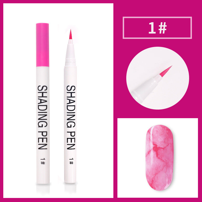 Shading Pen Manicure Shading Fluid Ink Smoke Color Glass Bubble Nail