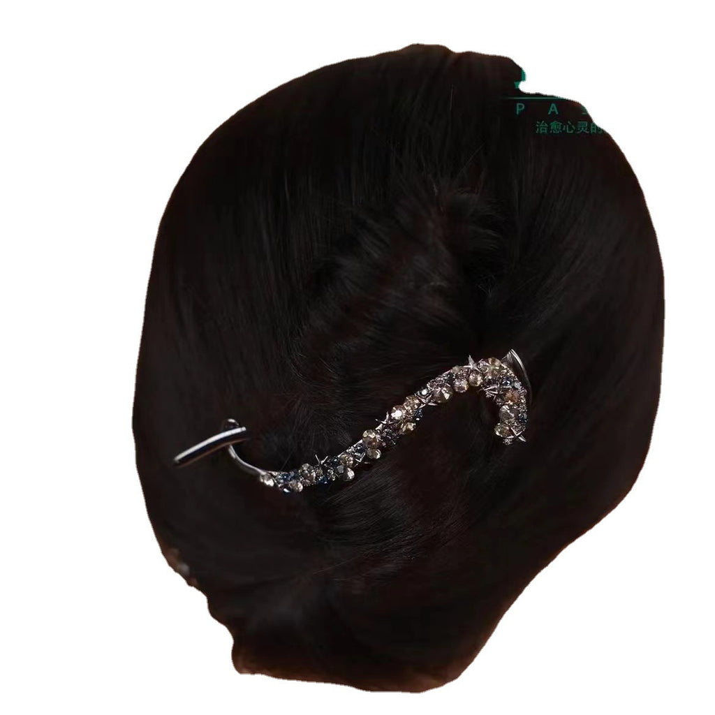 Copper Alloy Zircon Hair Ornament Star Quality Twist Clip