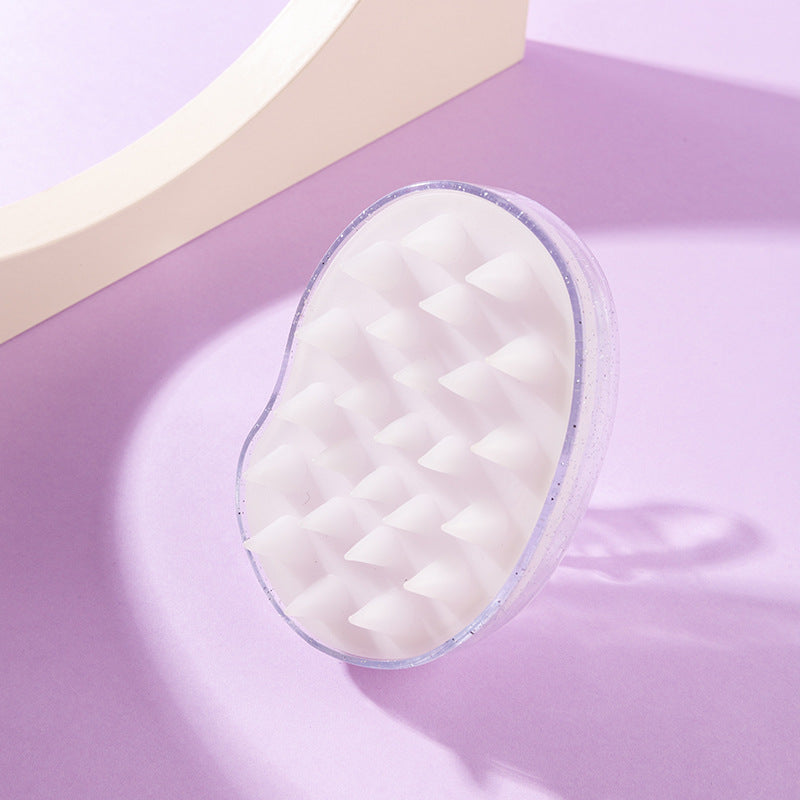 Transparent Oval Massage Shampoo Brush Soft Teeth