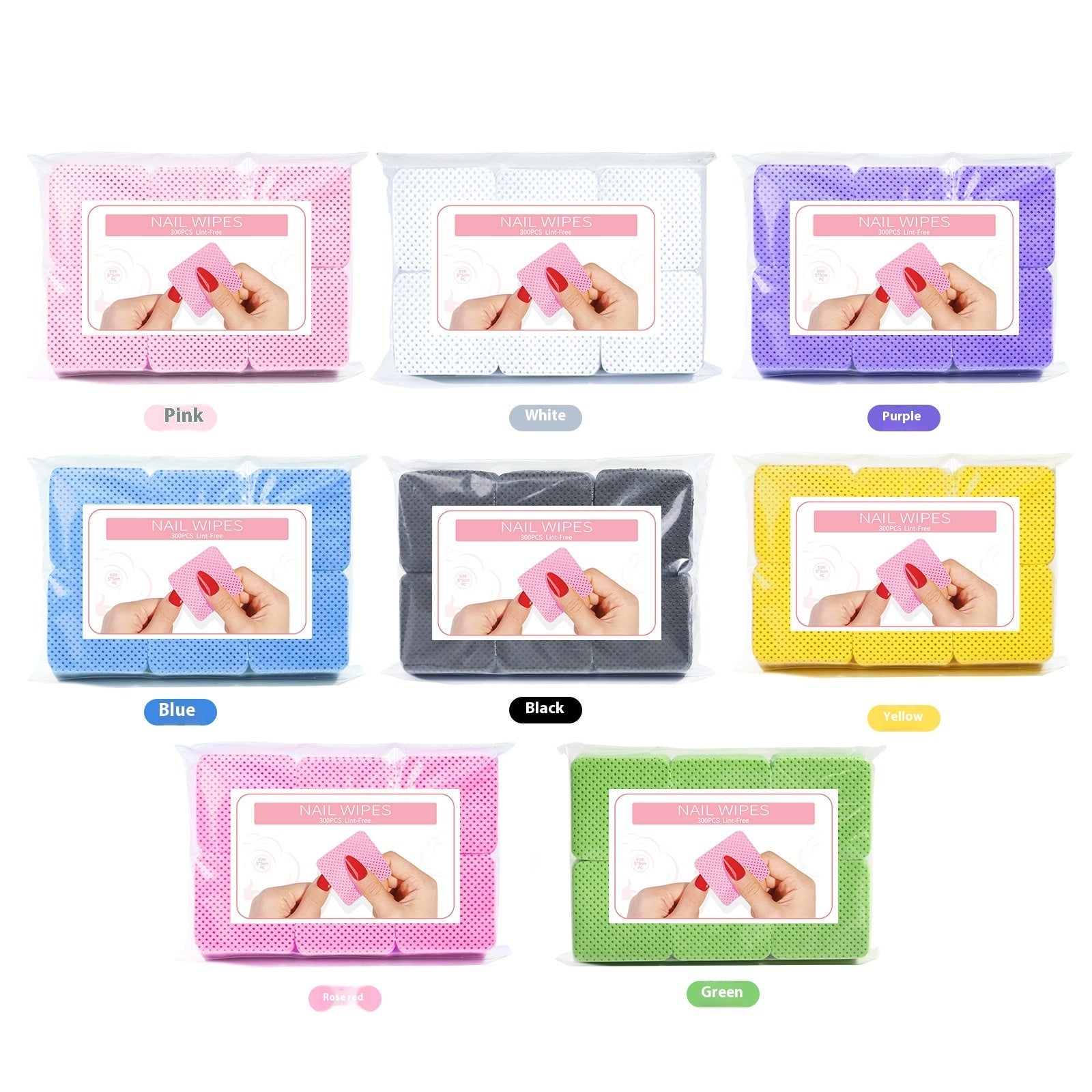 Nail Wipes Portable Home Solid Color Magic Nail Polish Removing Tissue