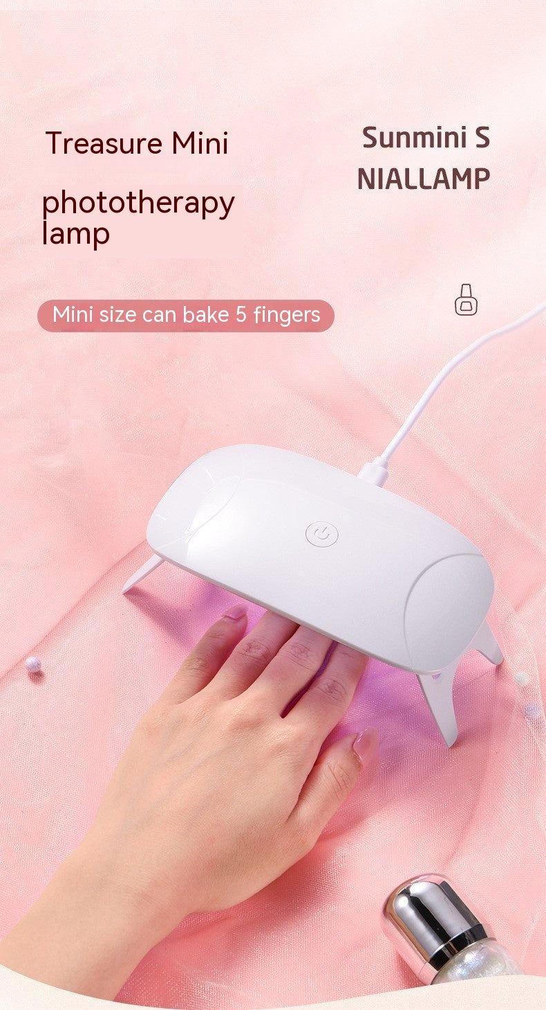 Mini Small Folding Mouse Hot Lamp Handheld Phototherapy Machine Nail Baking Drying UV Curing