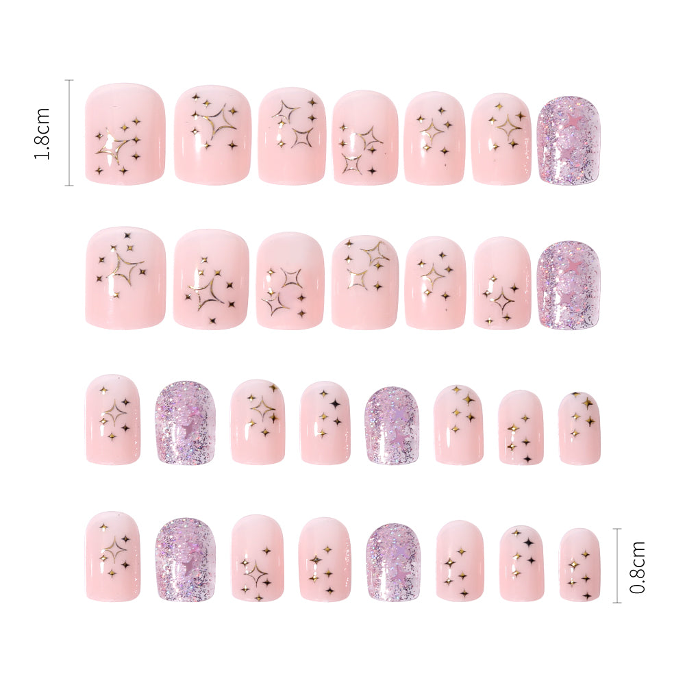 Fake Nail Patches Hand Wearing Art
