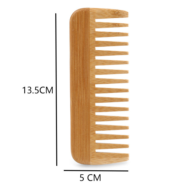 Wide-tooth Biodegradable Antistatic Wooden Comb