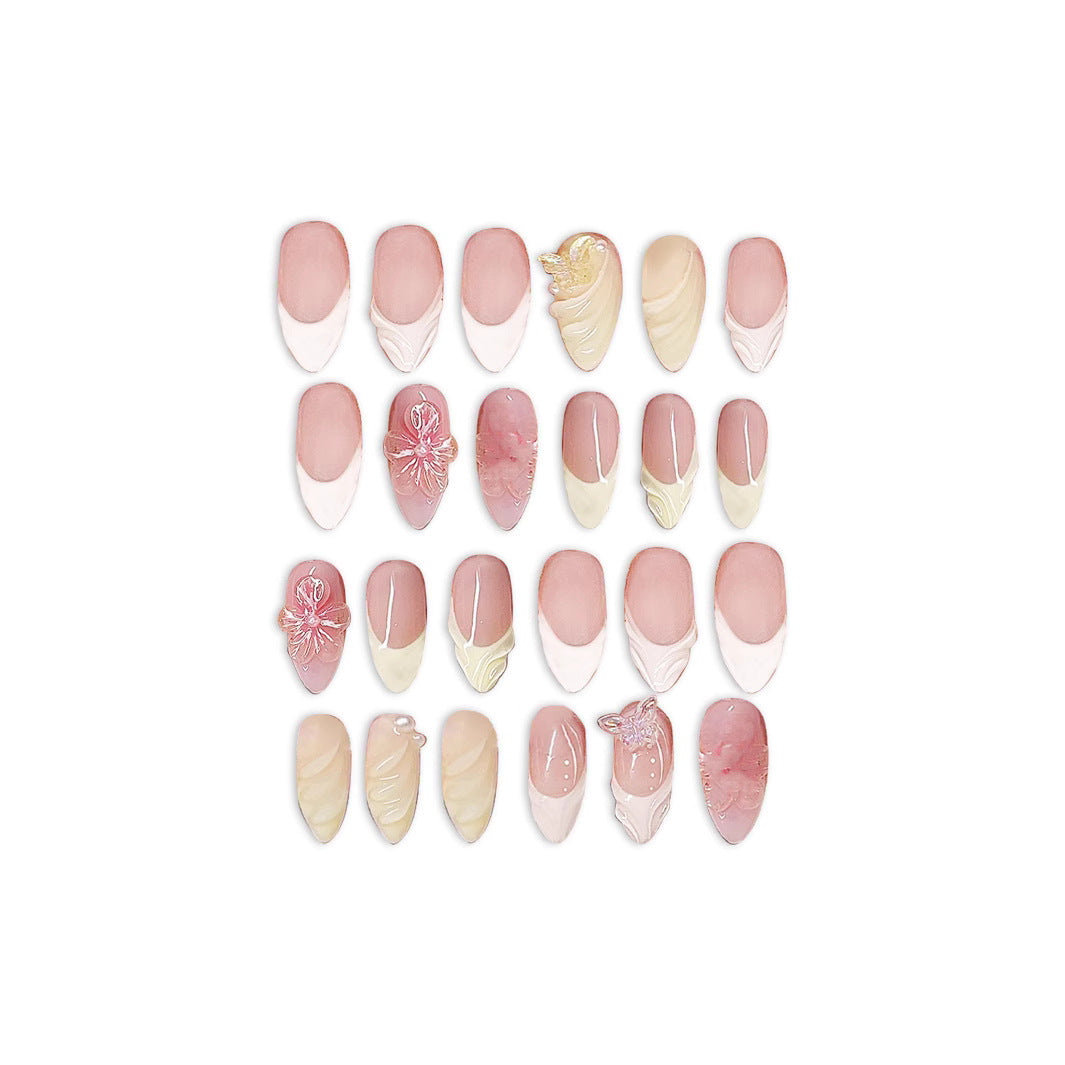 Hot Selling Leopard Nail Art Handmade Almond Short