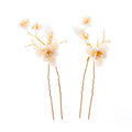 White Wedding Flower Hairpin Comb Suit For Women