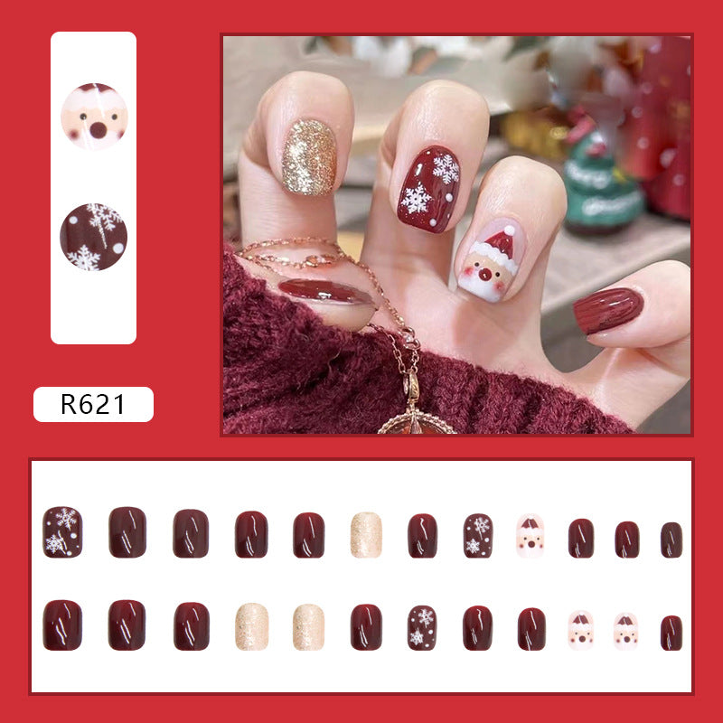 Christmas Style Cute Snowflake Manicure Wear Nail