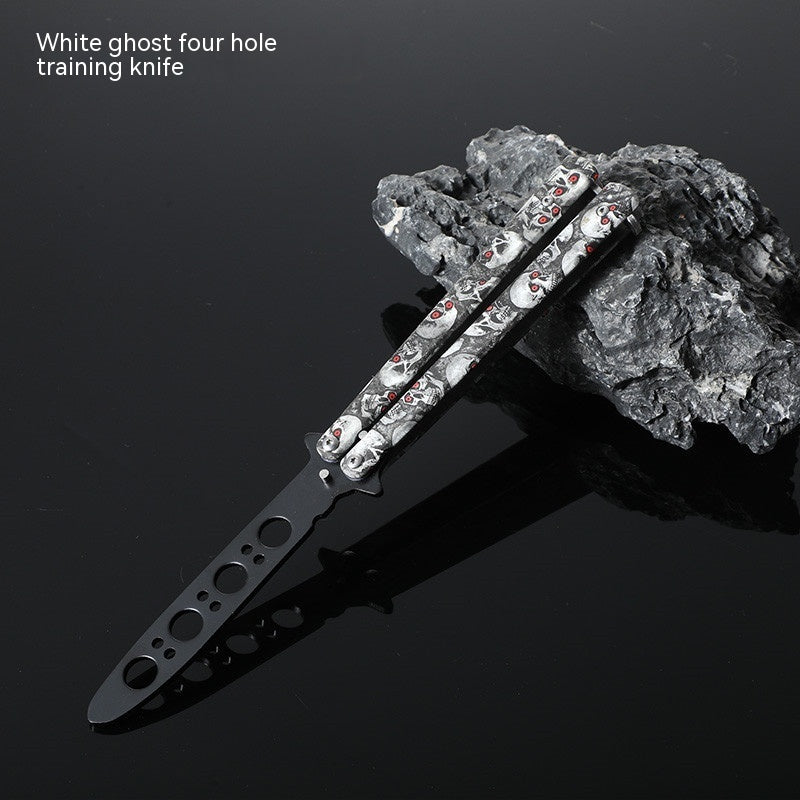 Butterfly Comb Folding Training Knife Stainless Steel Swing Knife