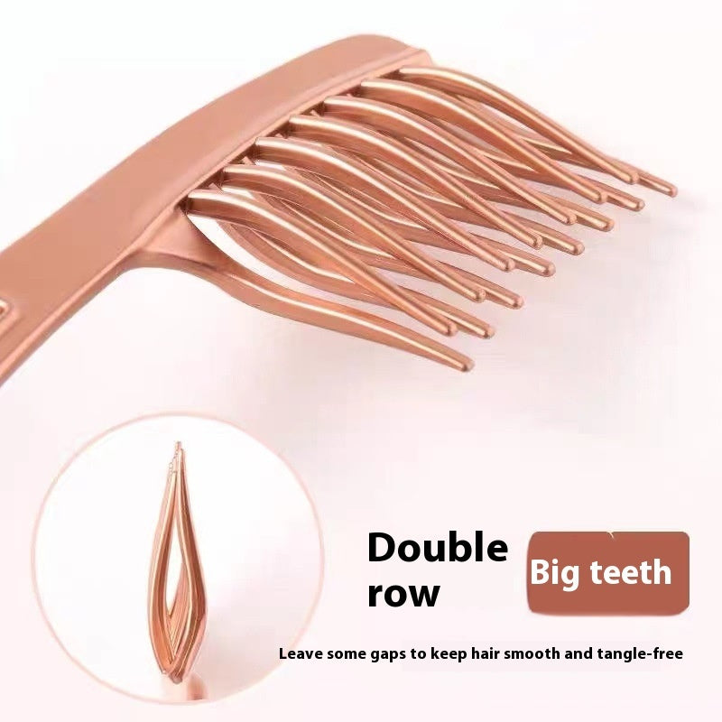 Double Row Large Tooth Comb Curly Hair Design Smooth Hair
