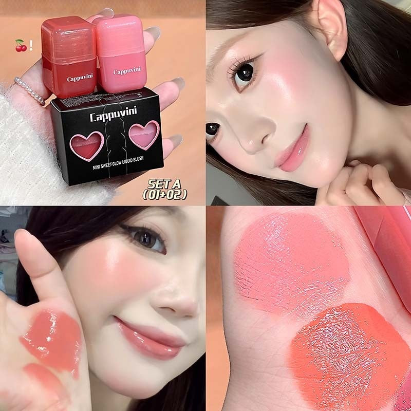 Cappuvini Mini Sweet Face Ice-Translucent Nude Moisturizing Natural Radiance Blush Liquid