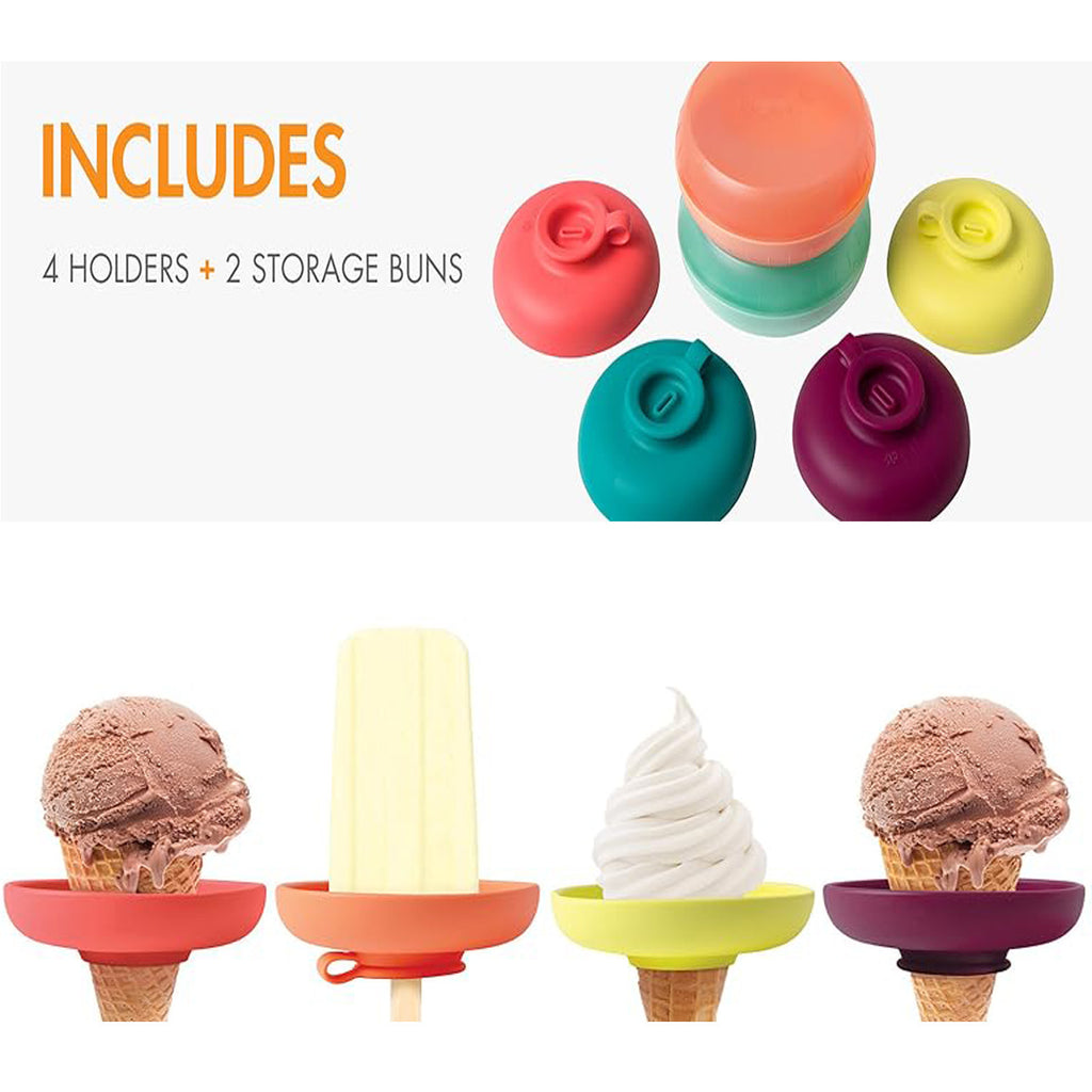 Anti-dirty Hand Ice Cream Stand Silicone Ice Sucker Stand Leakproof Ice Cream