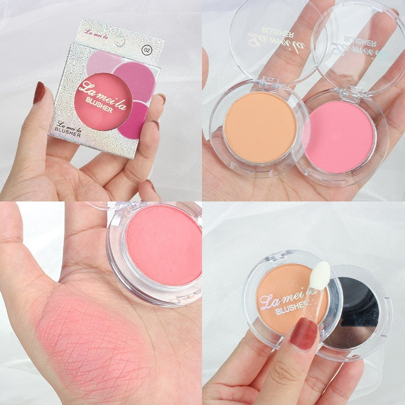 La mei la Monochrome Ice Cube Blush Ins Brightening Color Rendering Long-lasting Natural Delicate