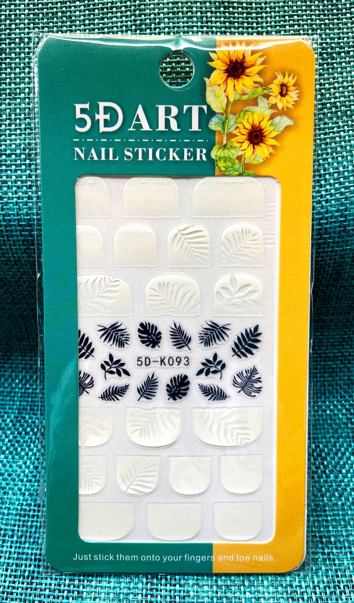 5D Art Embossed Nail Sticker Plaid Nail Sticker Three-dimensional Bow Nail Sticker Summer Nail Sticker