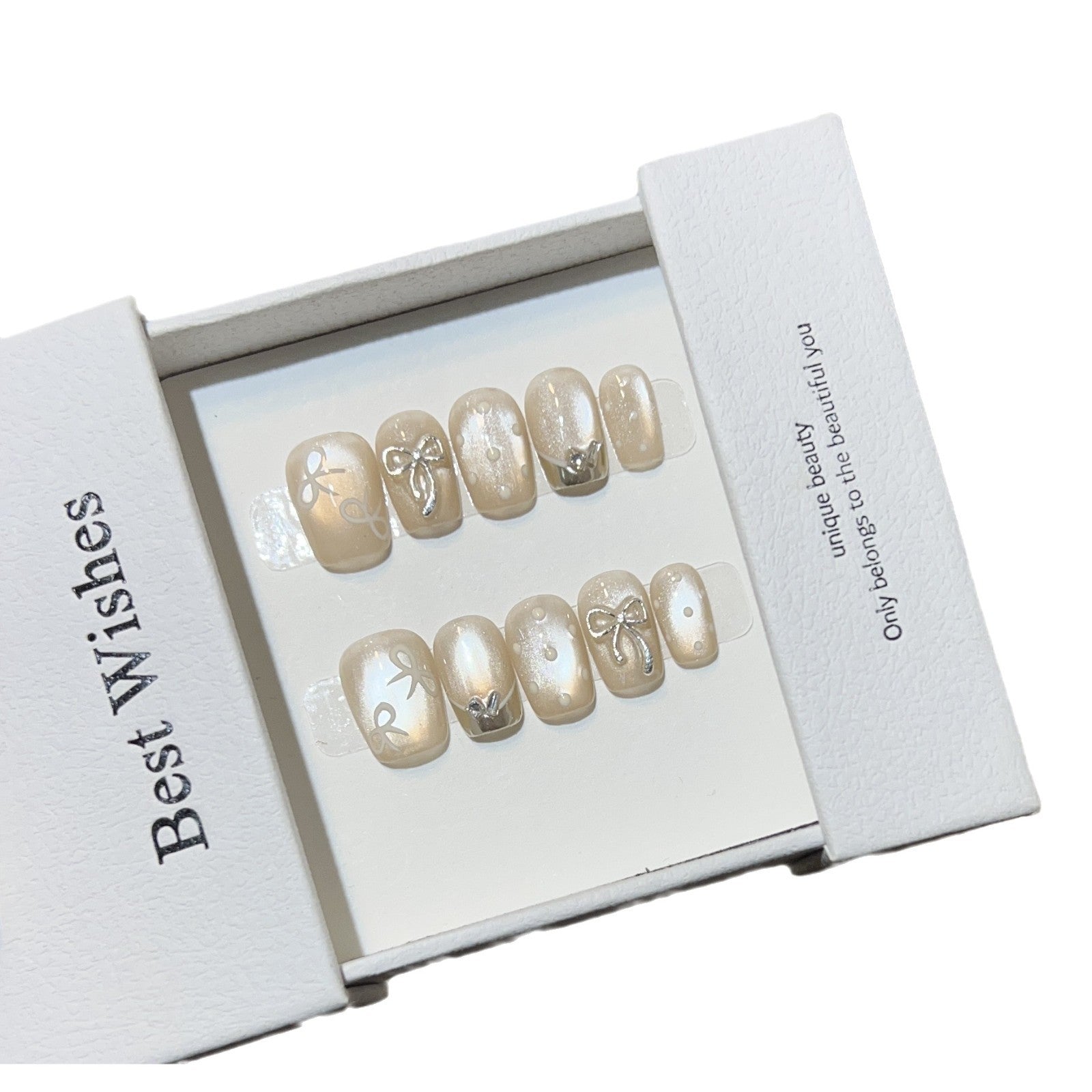 Best wishes Cat Eye Kafuu Wear Nail Short High-grade Atmosphere Light Bulb Cat Eye Manicure