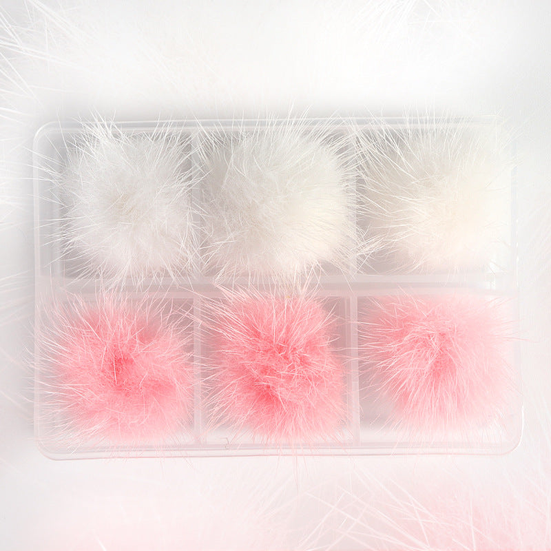 Nail Hair Ball Magnet Detachable Jewelry