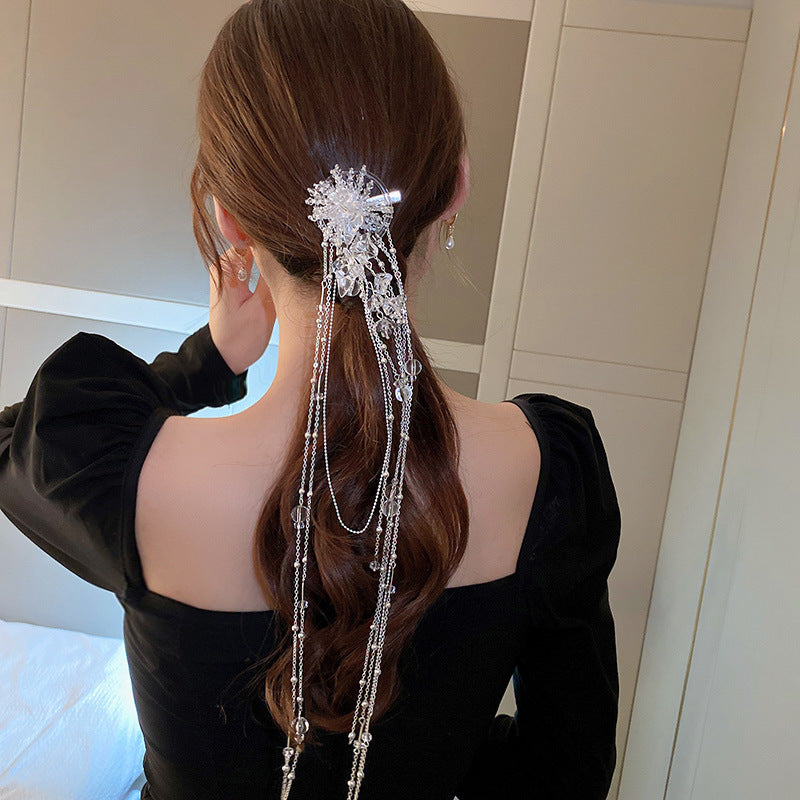 Irregular Flower Tassel Hairpin Simple Hair Accessories