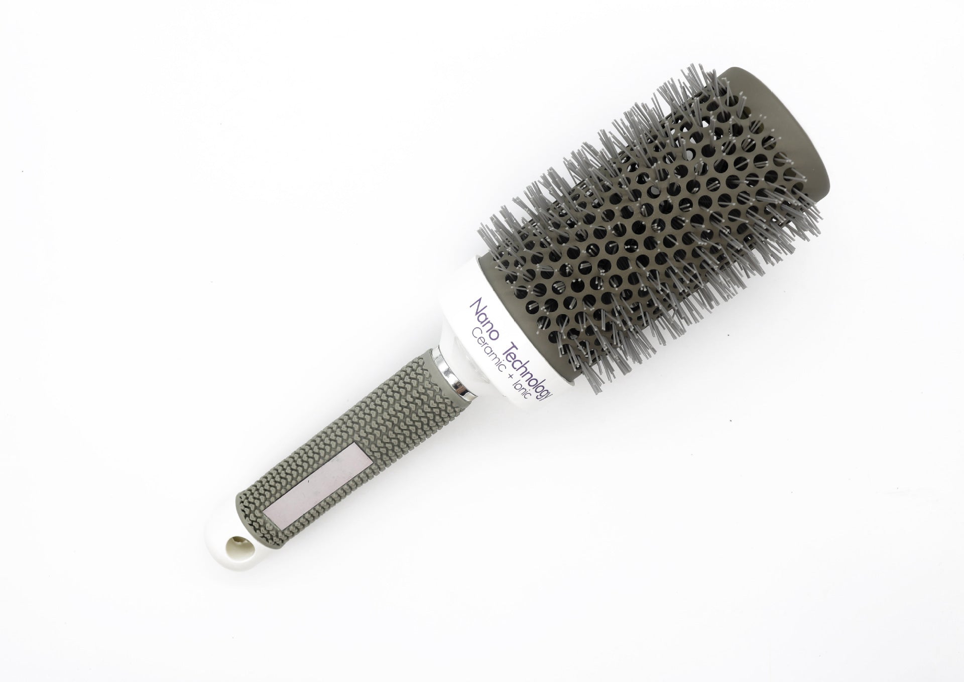Gray Aluminum Tube Ceramic Round Hair Curling Comb