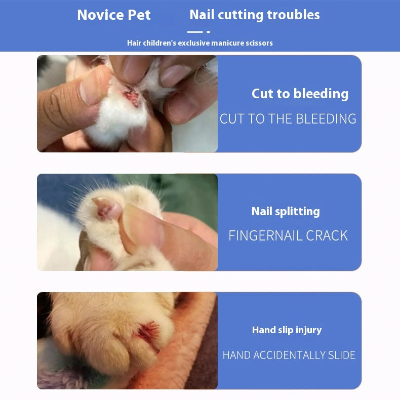 Pet Round Hole Limit Anti-shear Blood Line Cat Nail Scissors