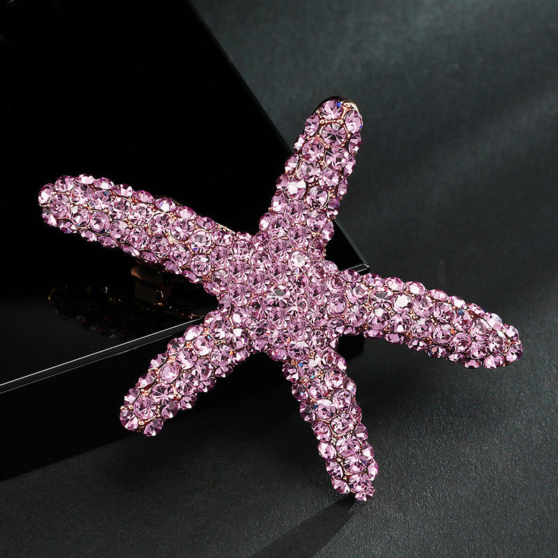 Starfish diamond hairpin