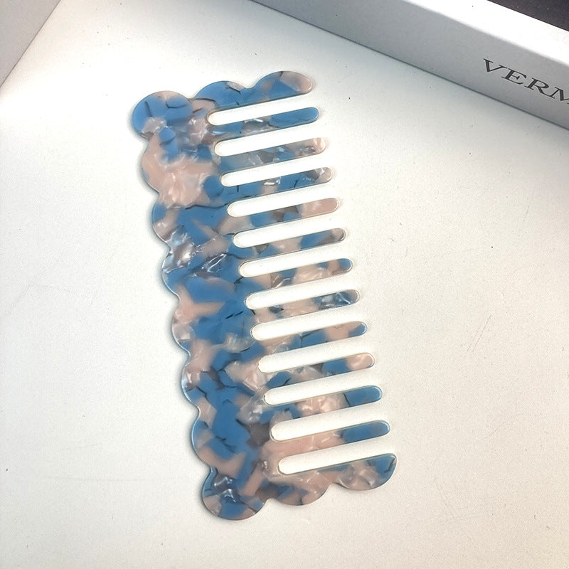 Acetate Board Geometric Simple Retro Cute And Graceful Wave Hairdressing Comb