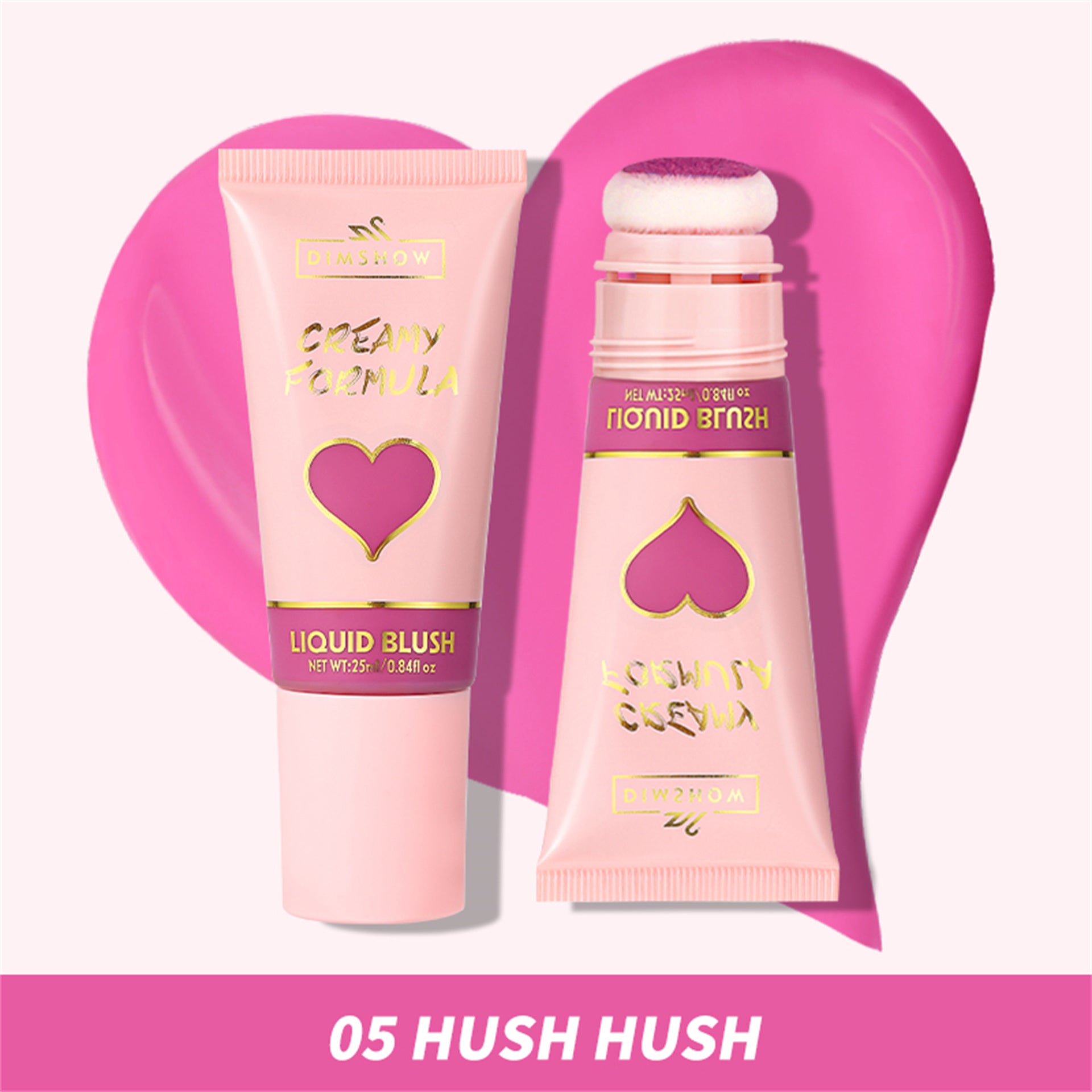Dimshow Big Head Sponge Head Velvet Skin Feeling Lip And Cheek Dual-use Moisturizing Blush