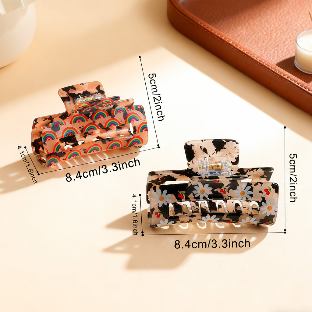 Rainbow Red Lip All-Match Sweet-Style Shark Clip