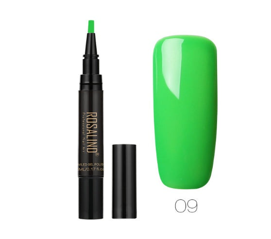 Rosalind 5ml Solid Color Nail Art Pen Nail Glue for Nail Art