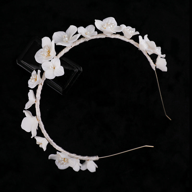 Women's Ceramic Camellia Flower Hair Hoop