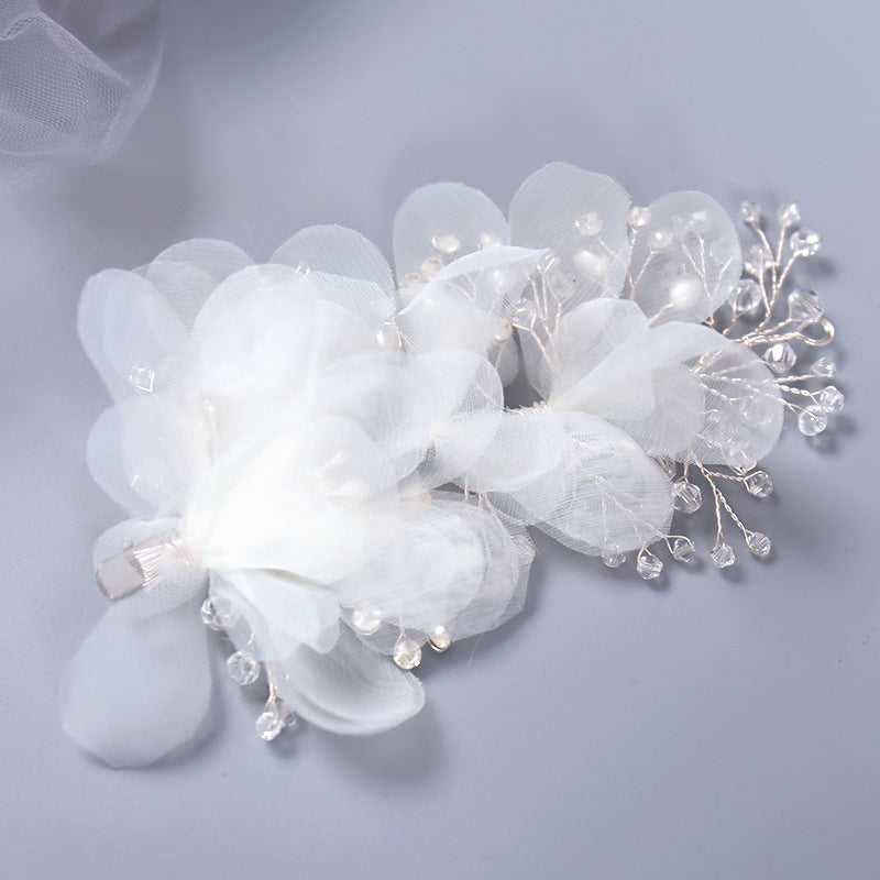 Bridal Handmade Crystal Flowers Headdress