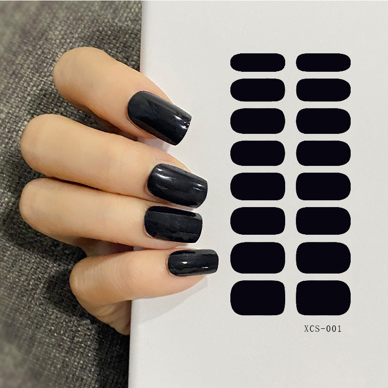 Women's Fashion Solid Color Nail Art Stickers