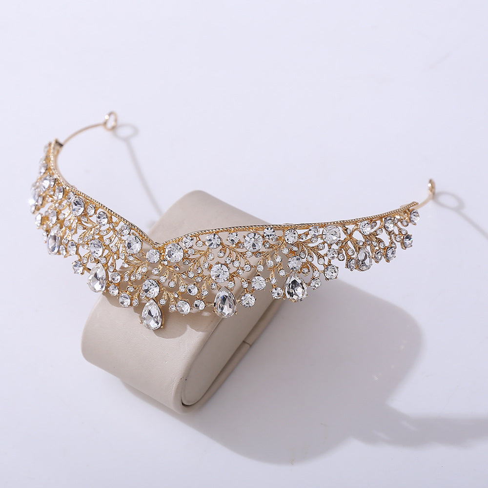 Rhinestone Headband Baroque Alloy Crown