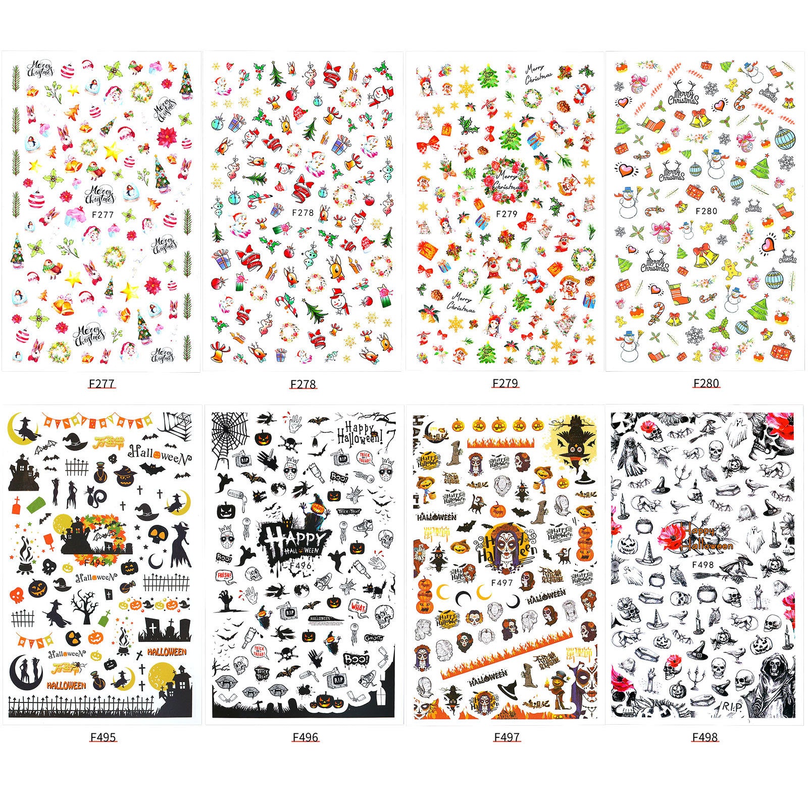 New Nail Sticker Santa Claus Decal Strap Adhesive