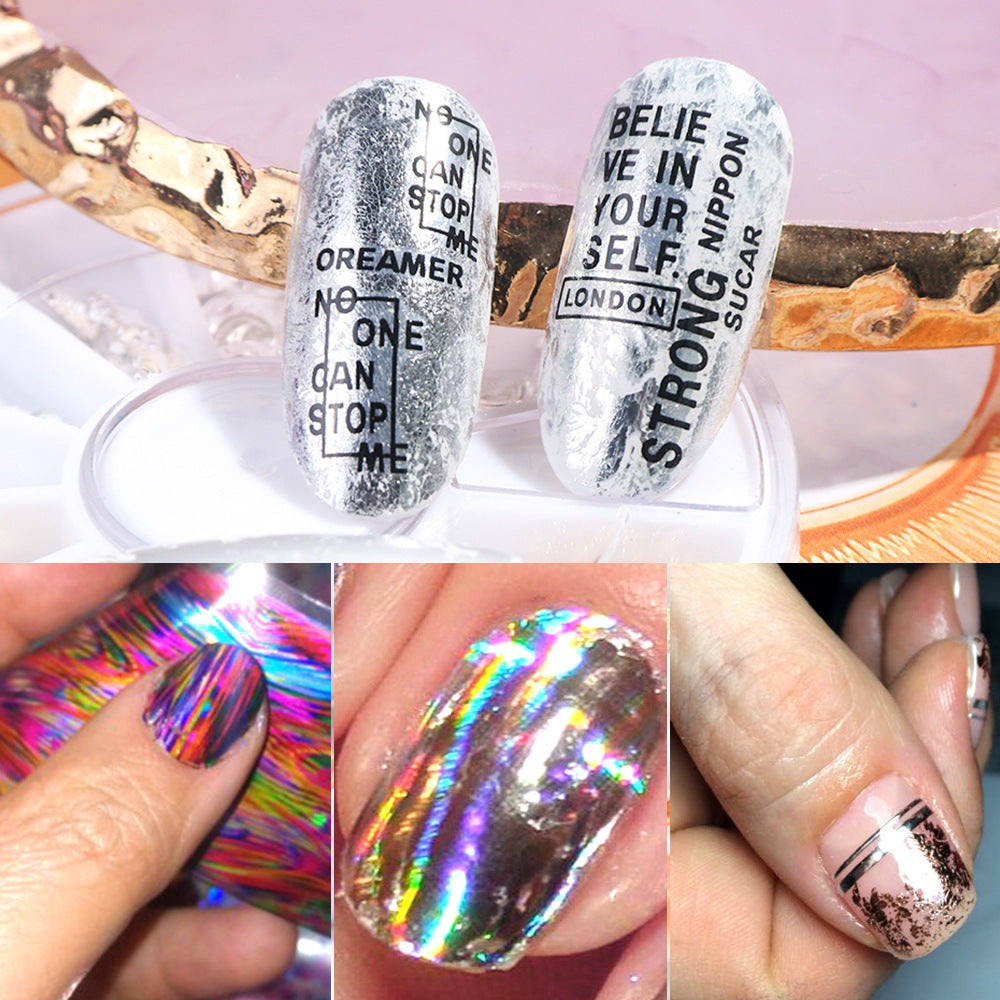 Full Beauty Nail Transfer Glue, Simple And No Need To Light, Starry Sky Sticker Transfer Nail Glue