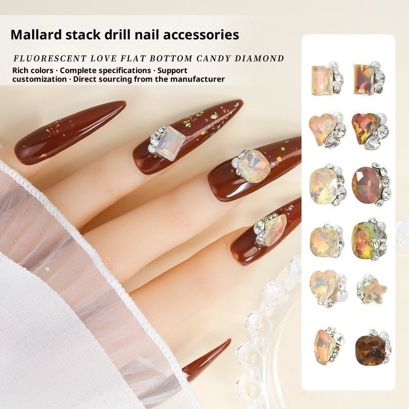 Rock Sugar Nail Crystal Stacked Diamond Accessories