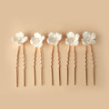 White Ceramic Flower Hair Accessories For Wedding Brides In Europe And America