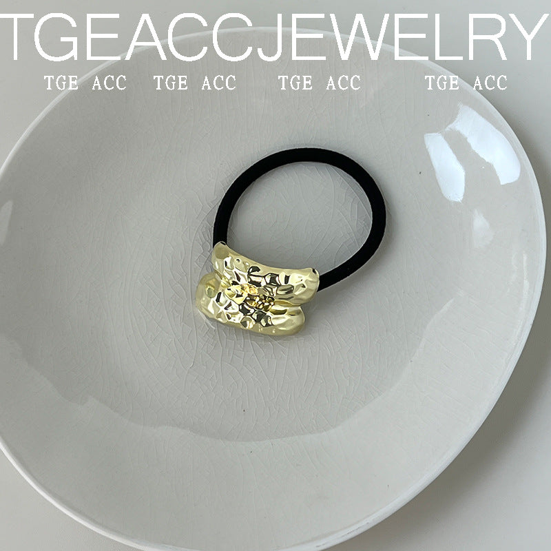 European And American Cold Style Geometric Metal Concave-convex Stretch Retro Head Rope