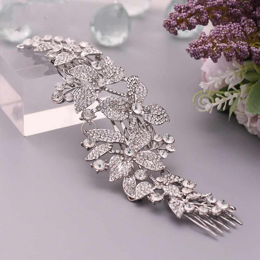 Adjustable alloy flower full drill comb