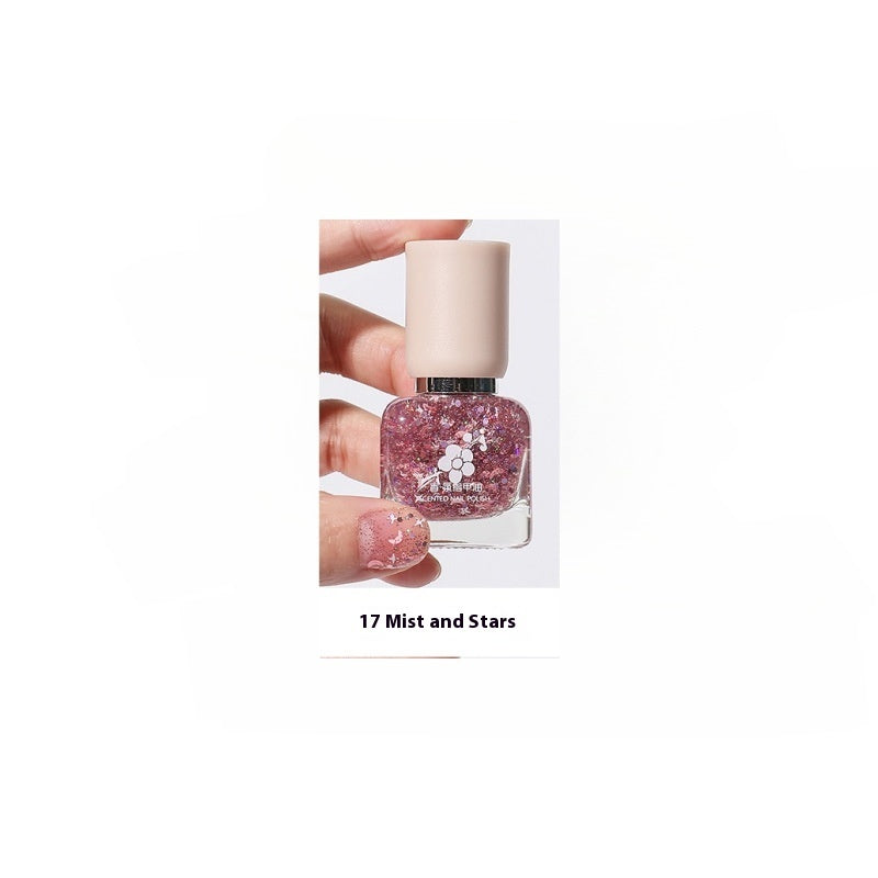 Wutering Water-based Quick-drying Baking-free Long-lasting Tearable Popular Color White Fragrance-retaining Nail Polish