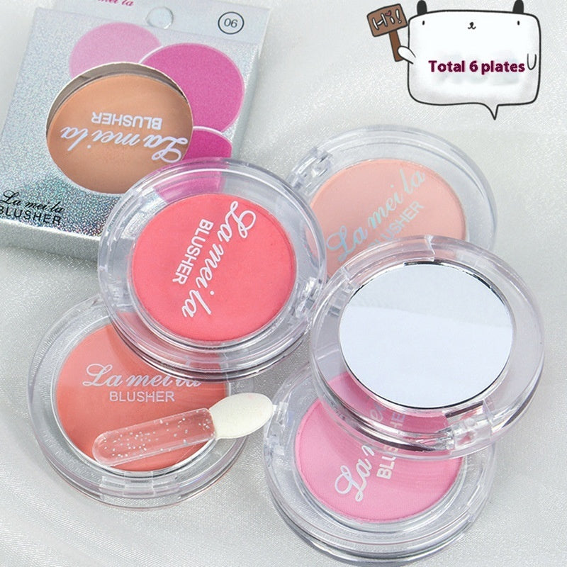 La mei la Monochrome Ice Cube Blush Ins Brightening Color Rendering Long-lasting Natural Delicate