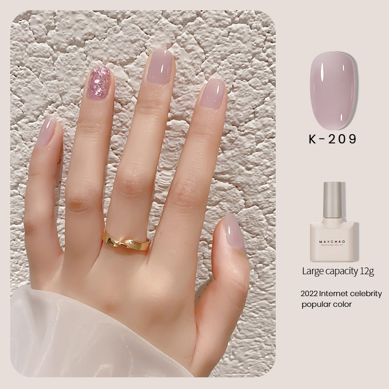 Maychao Transparent Jade Fat Ice Transparent Nude Nail Polish