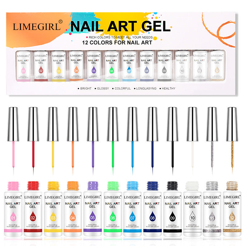 LimeGirl Nail Art Drawing Glue Phototherapy Painted Glue Spray Paint