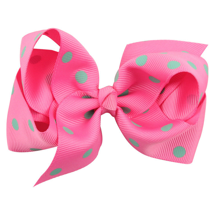 11X6.5CM Polka Dot Bow Hairpin Headwear