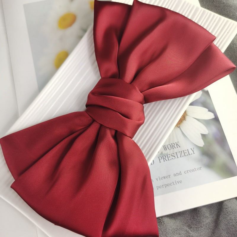 French Retro Oversized Black Bow