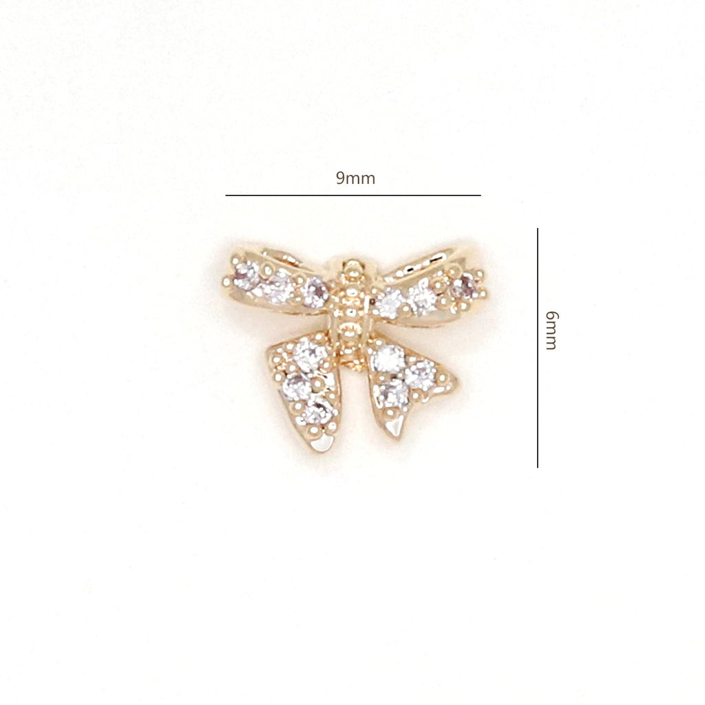 Bow Zircon Nail Ornament Zircon