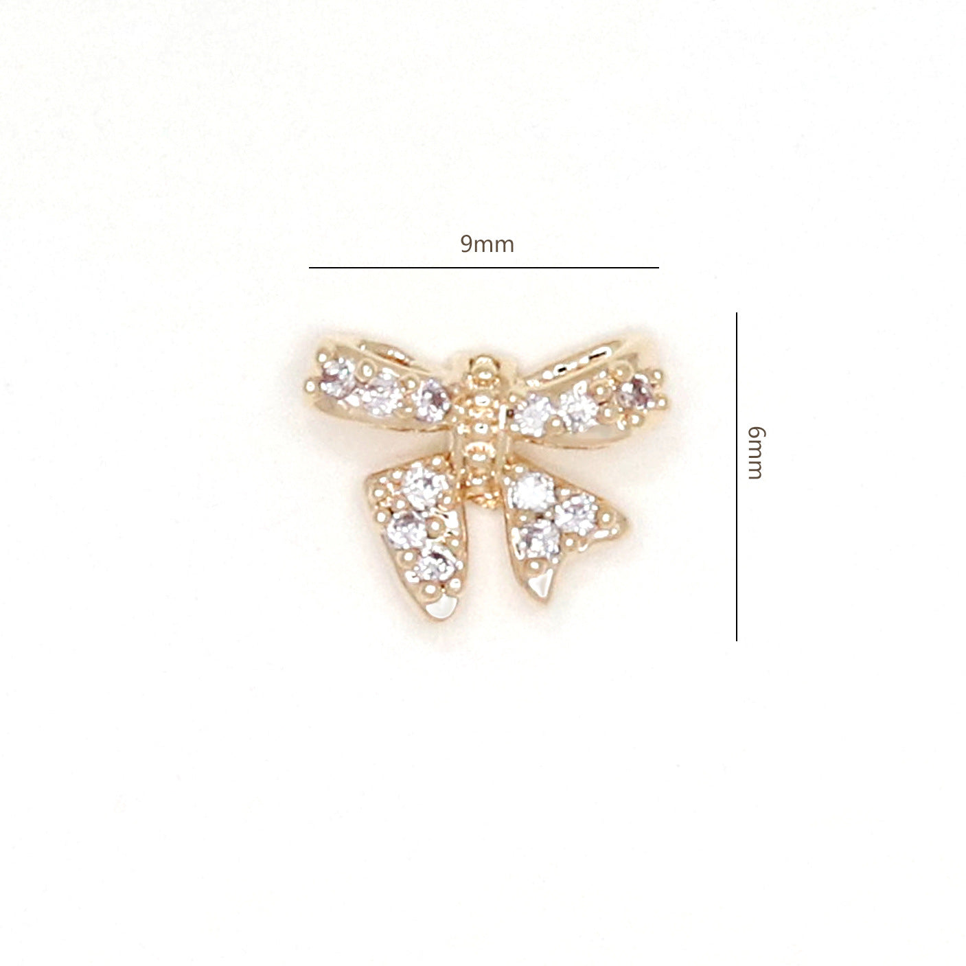 Bow Zircon Nail Ornament Zircon