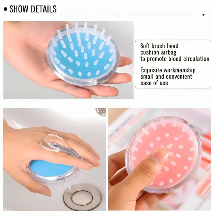 Hair Scalp Massager Shampoo Brush Head Massage Soft Silicone Bristles And Remove Dandruff Growth Deep Cleaning (Pack of 1)Ã¯Â¿Â½